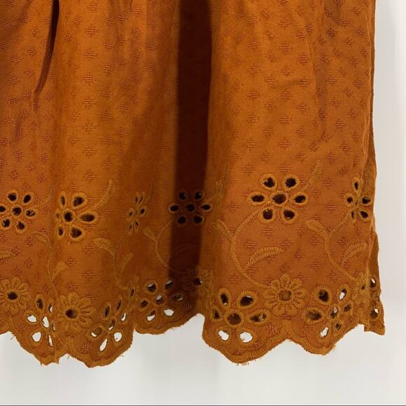 Universal Thread Cotton Peasant Dress Brown Size Small - Picture 8 of 9